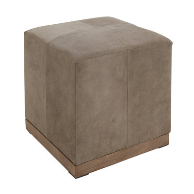 Square Leather Ottoman