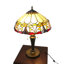 Lampe de bureau élégante 2 lumières Fixturedisplays® Tiffany style abat-jour 16 pouces15719