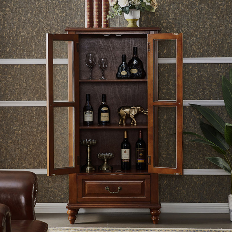 American Light Luxury Solid Wood Accent Cabinet