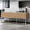 Armoire de rangement moderne et modulaire en métal avec tablettes réglables, organisateur de bureau polyvalent avec portes à fermeture en douceur, armoire en acier robuste pour bureau à domicile, salon, entrée ou cuisine