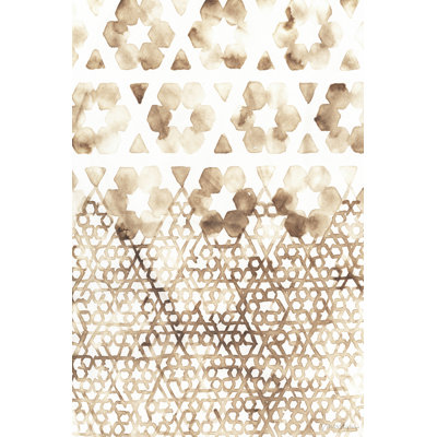 Sepia Madras III - Wrapped Canvas Print