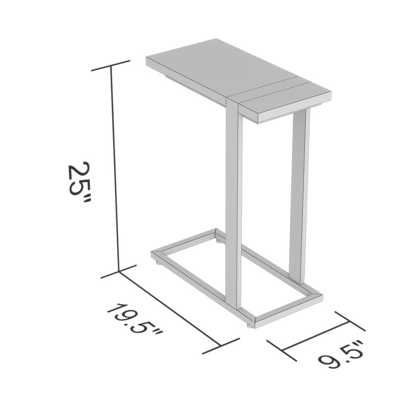 Table de bout Ashmitha C Table, Bois naturel taupe