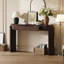 Console avec design cannelé, plateau ovale et 2 tiroirs