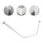 Corner Shower Curtain Rod for Bathroom Bathtub