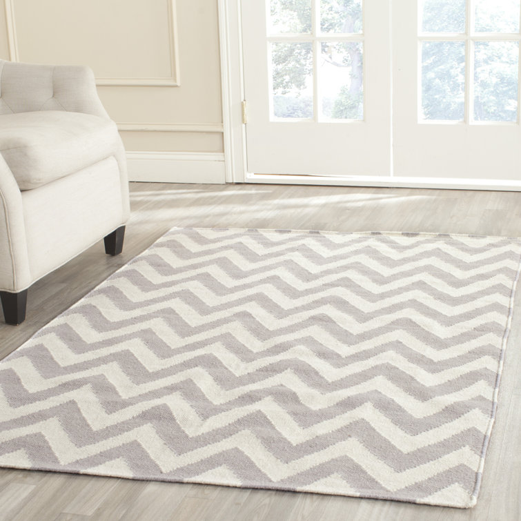 Mars Chevron Wool Hand Woven Area Rug