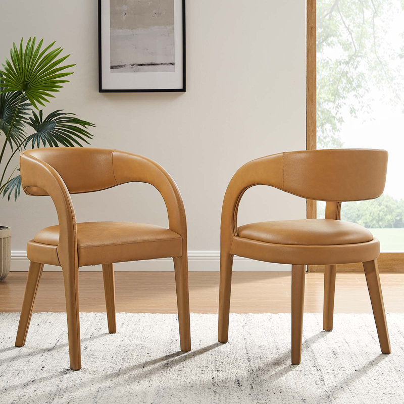 Chaise de salle à manger Vegan, Brun clair