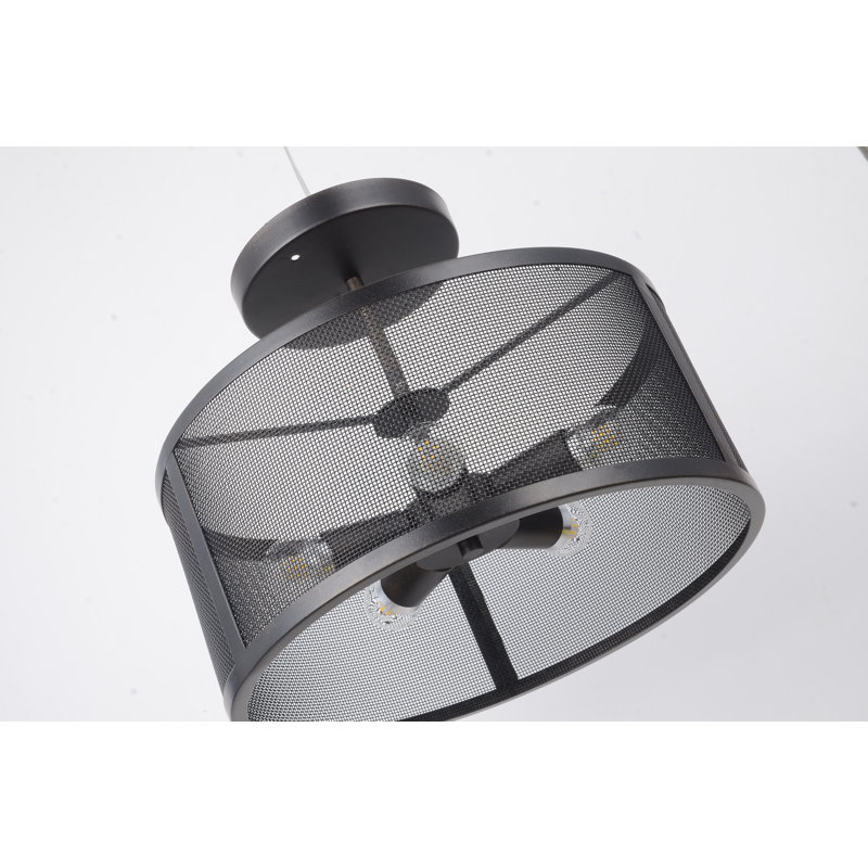 Luminaire tambour suspendu unique 5 lumières Mercouri