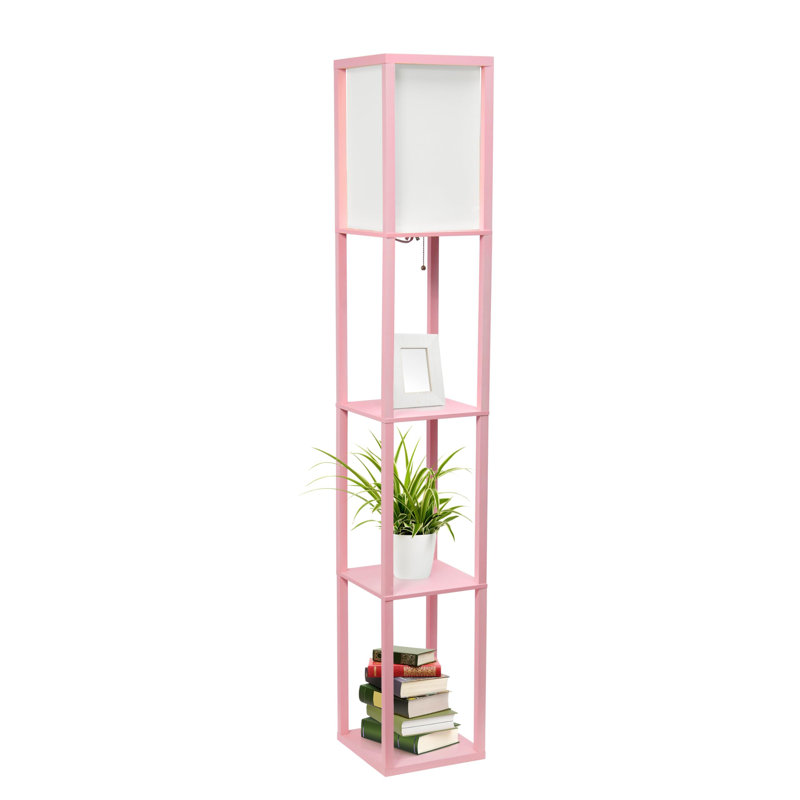 Raffles 62.52'' Traditional Floor Lamp, Light Pink