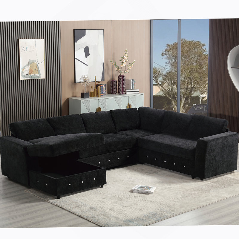 Canapé modulaire surdimensionné en U 110,75 po