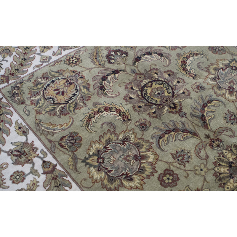 Tapis beige de haute qualité noué à la main Trinity