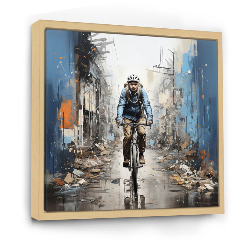 Vélo rue symphonie papercut, H 16 po x l 16 po, Cadre naturel flottant