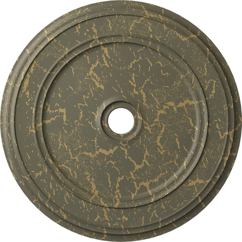 Médaillon de plafond classique Endurathane, diamètre extérieur de 41 1/8 po x P 4 po x P 2 1/8 po (convient aux auvents jusqu'à 5 1/2 po), finition craquelée d'hamamélis peinte à la main