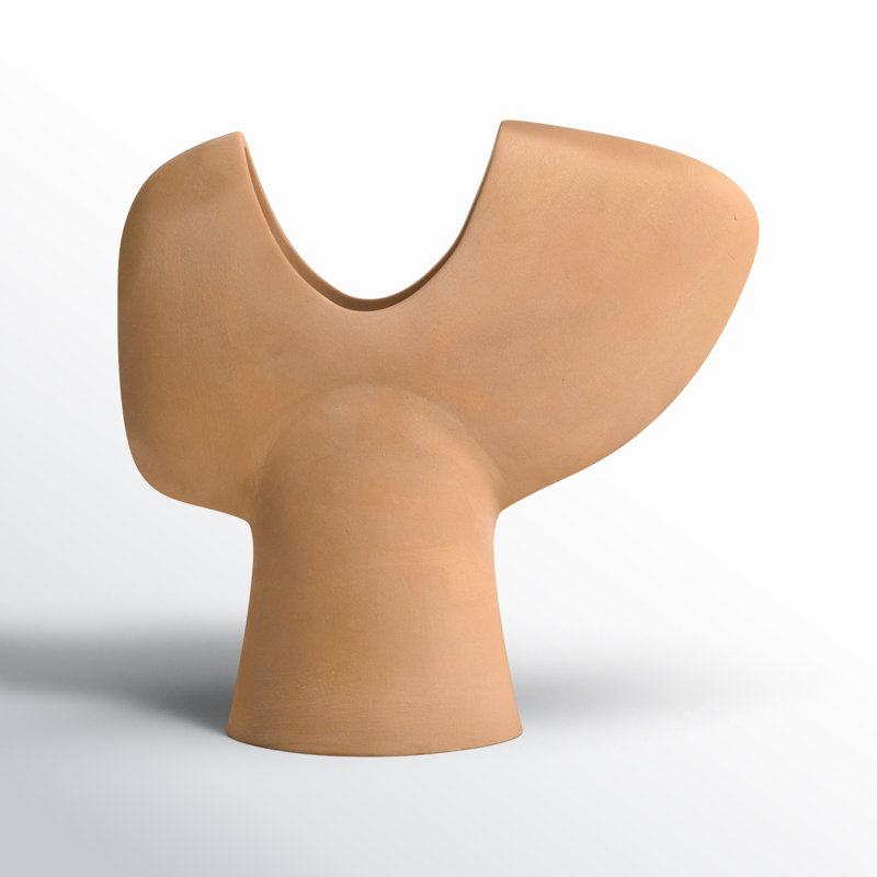 Novak 15.5'' Stoneware Table Vase, Terracotta