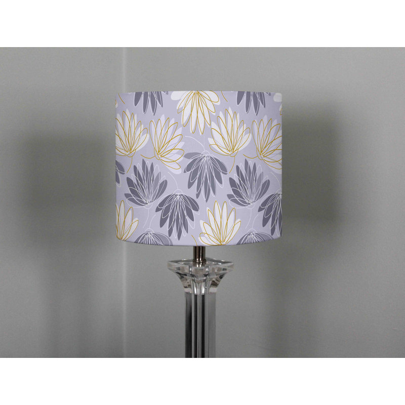 Cotton Drum Pendant Shade ( Uno ), 22cm H x 25cm W x 25cm D