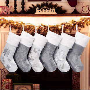 Chaussette de Noël Sliver & Grey