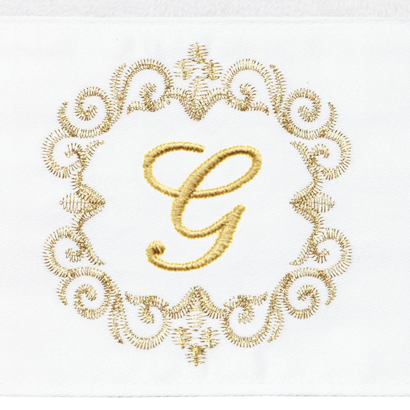 Winston Porter 100% Turkish Cotton MONICA 2PC Embellished Hand Towel Set, G
