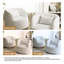 Upholstered Sherpa Swivel Barrel Chair-349863370
