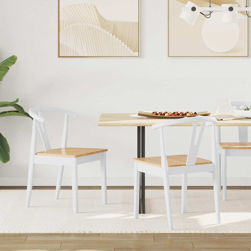 Tauhid Solid Wood Accent, White/Natural