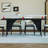 Sintered stone ash wood simple dining table set-60027995-60027975