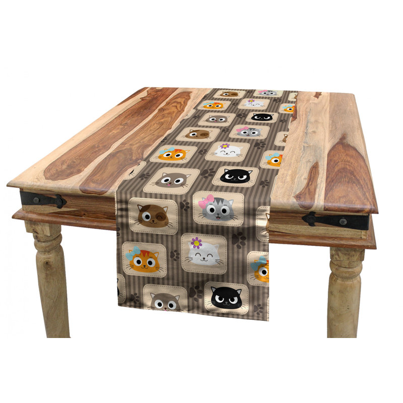 Cat Table Runner, 120" x 16"