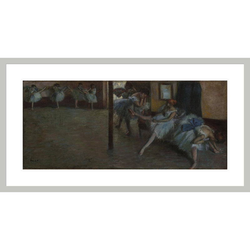 The Ballet Rehearsal (La Salle de Danse) par Edgar Degas, impression giclée encadrée, H 22,24 po x l 41,5 po