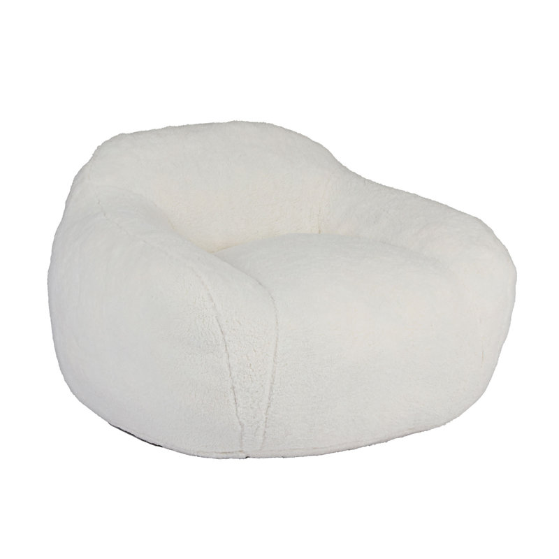 Bean Bag Chair, Off White Teddy