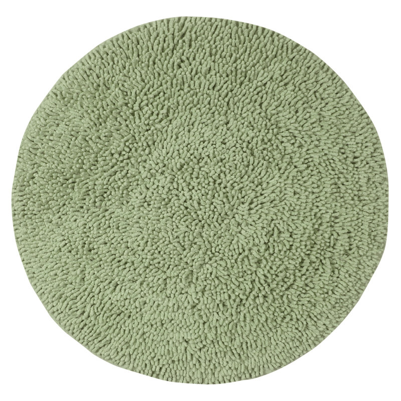 Tapis pour salle de bain 100% coton Simlai, tapis de salle de bain rond super absorbant lavable à la machine 30 po, Sauge