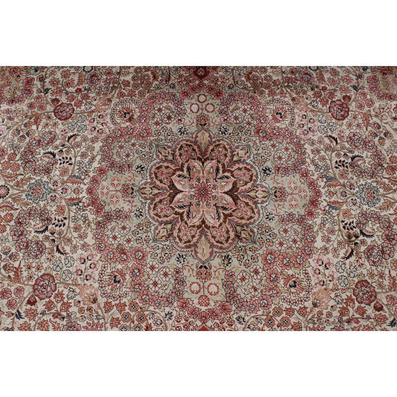 Tapis turc ivoire et rose 8 x 10
