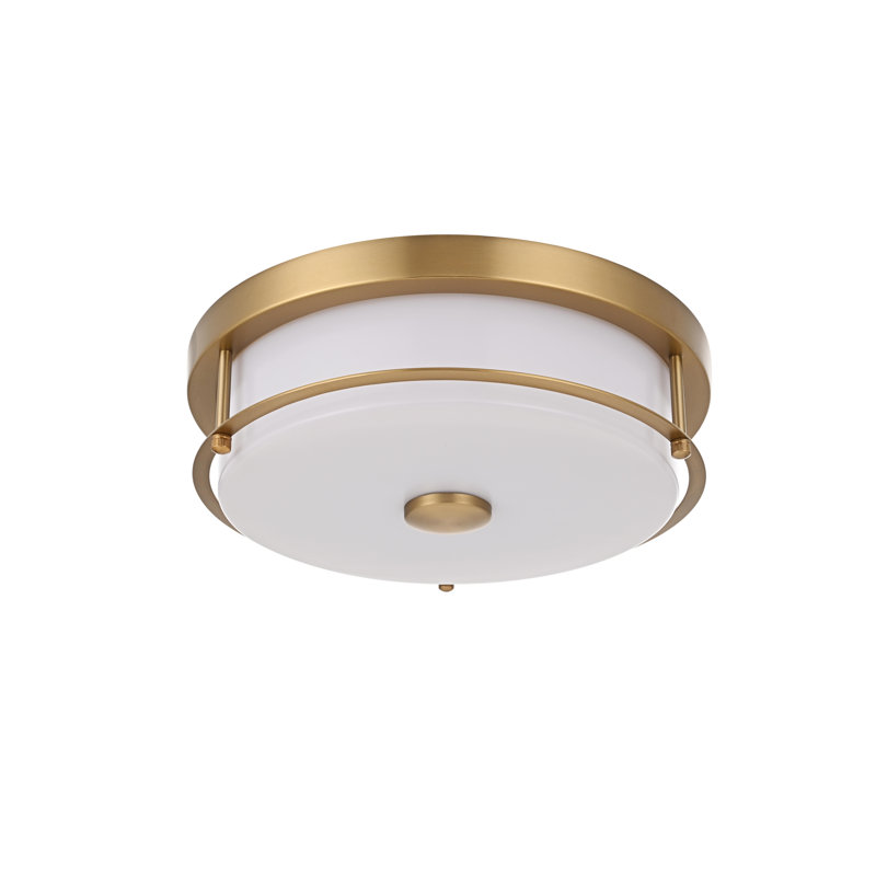 Ashok 12 inch LED Flush Mount , Satin Gold