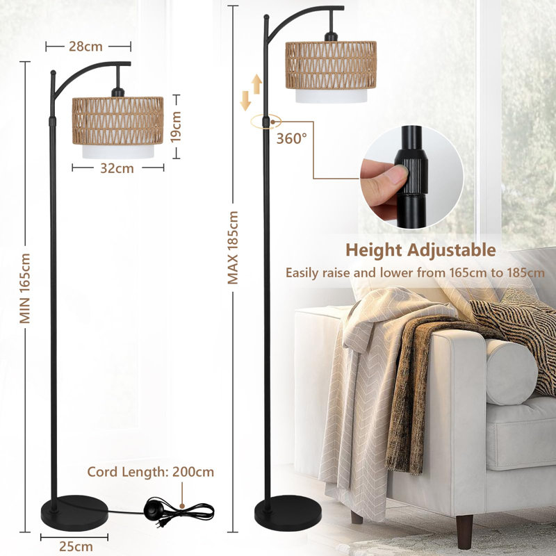165cm Arched Floor Lamp
