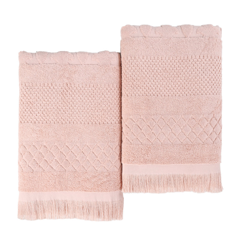 Ensemble de 2 draps de bain en coton Blue Nile Mills, Rose