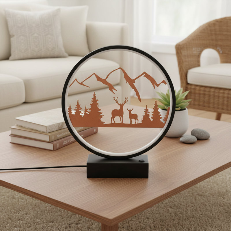 Selene Silhouette LED Table Lamp, Ink