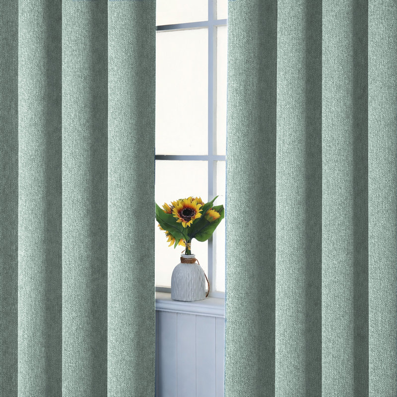 Aspire Homeware Linen 100% Blackout Curtain Pair for Maximum Privacy and Light Control, Sage Green, 168cm Width x 228cm Drop