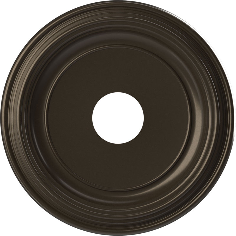 Traditional Traditional Thermoformed PVC Ceiling Medallion, Metallic Dark Bronze, 16" H x 16" W x 1.38" D