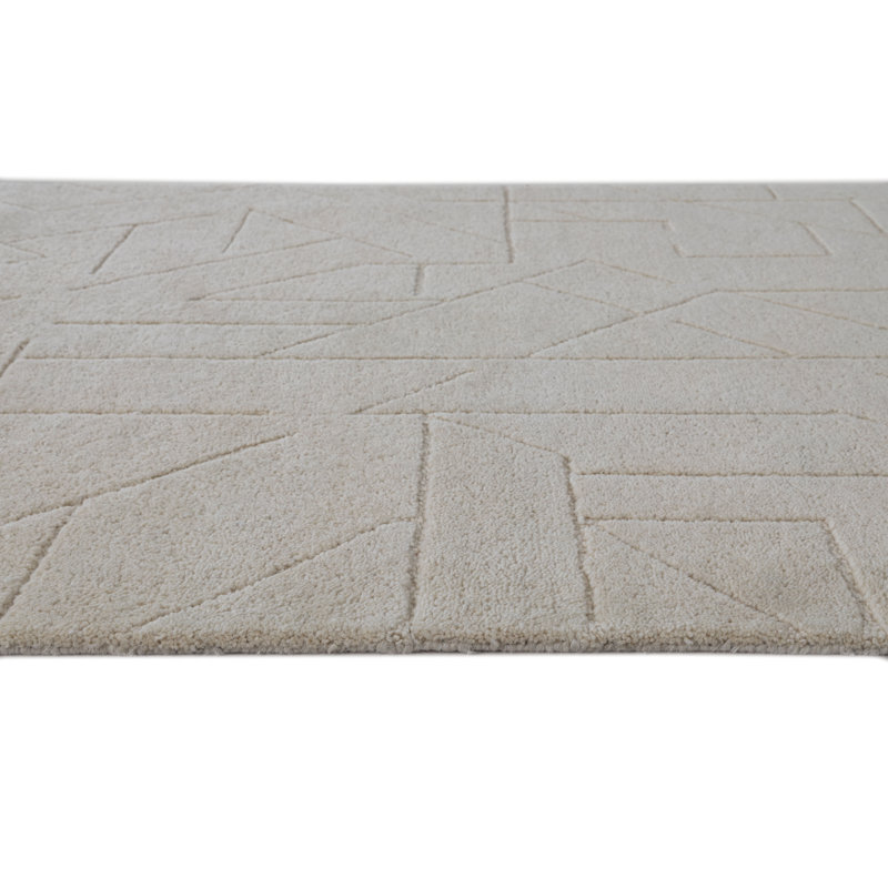 Orenthal Hand Tufted Wool Relief Rug, Rectangle 8' x 10'