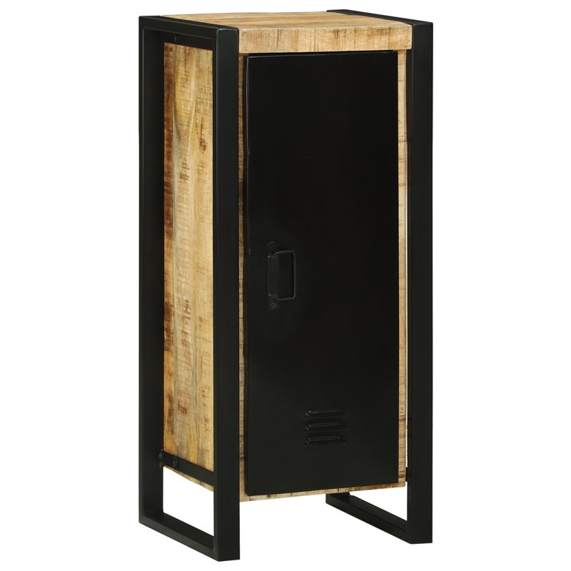 Vidaxl Bathroom Wall Cabinet 15.7X13.8X35.4 In Solid Rough Wood Mango