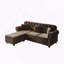 Velours Chesterfield canapé garniture cloutée capitonnée-1217001429