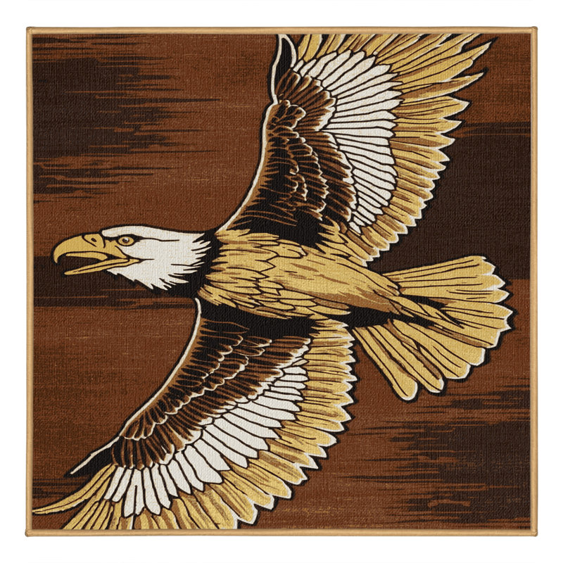  Tapis jaune lavable à bec cerf-volant, Carré 3 pi