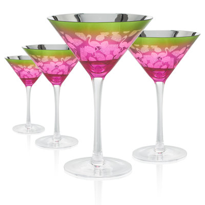 Izaiah 10 oz. Handmade Martini Glass Set
