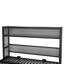 Lit escamotable simple avec tablettes, lit mural en métal au design pliable et peu encombrant-776545342