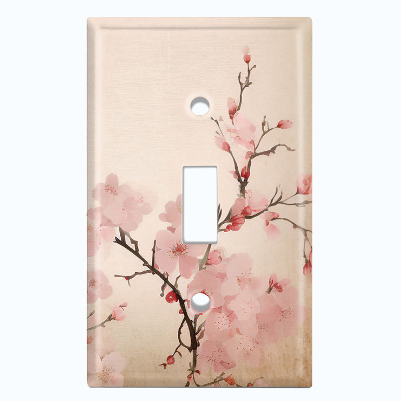 Plaque murale pour arbre de Noël rose en forme de fleur de sakura rose