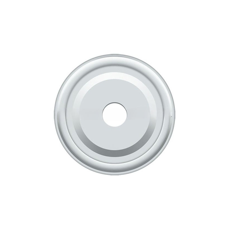Metal Knob Backplate, Polished Chrome