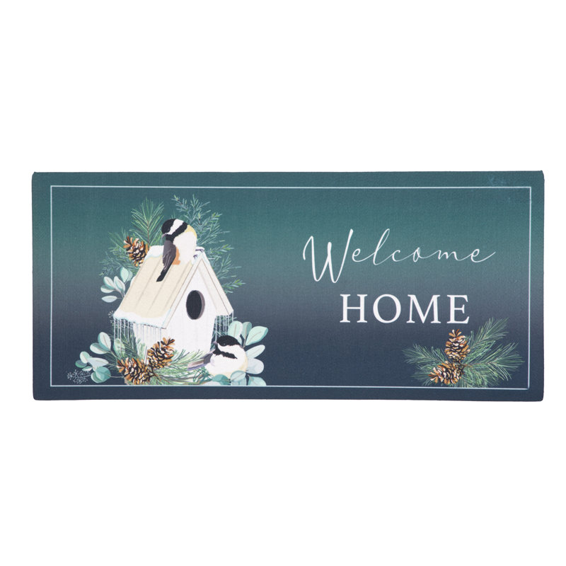Tapis de bienvenue Welcome Home Winter Bird House