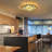 4-Light 19.7" Dimmable Tiffany Glass Flush Mount