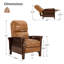 Fauteuil inclinable en cuir véritable Harber-10359275