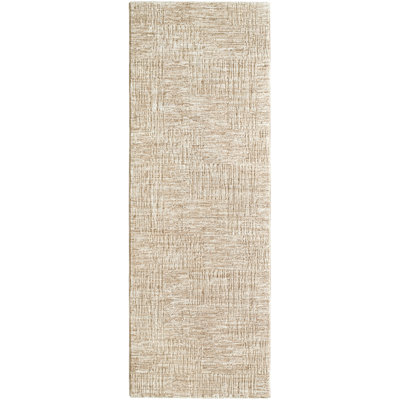 Bertus Machine Woven Polyester Area Rug in Beige