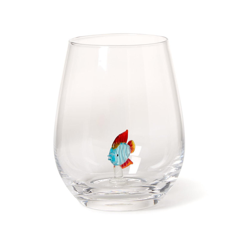 Verre à vin sans pied Tropical Fish