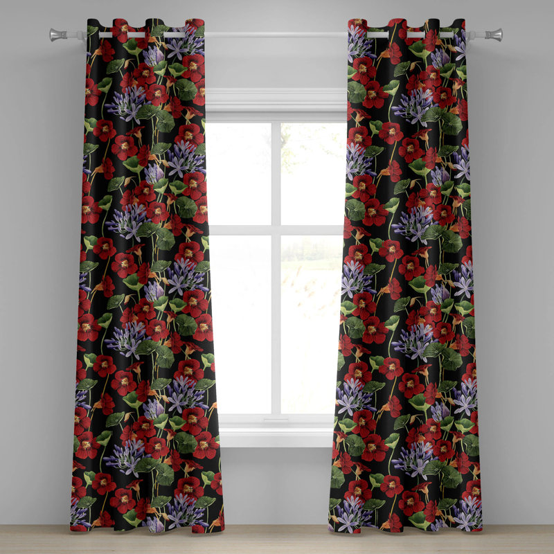 Rouidate Semi Sheer Curtain Pair