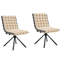 Ensemble de deux chaises d'appoint en velours beige et noir-573281261-573281262