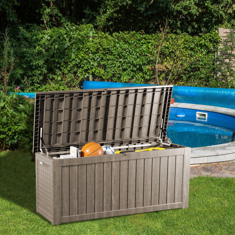 230-gallon light brown deck case, plastic, Brown